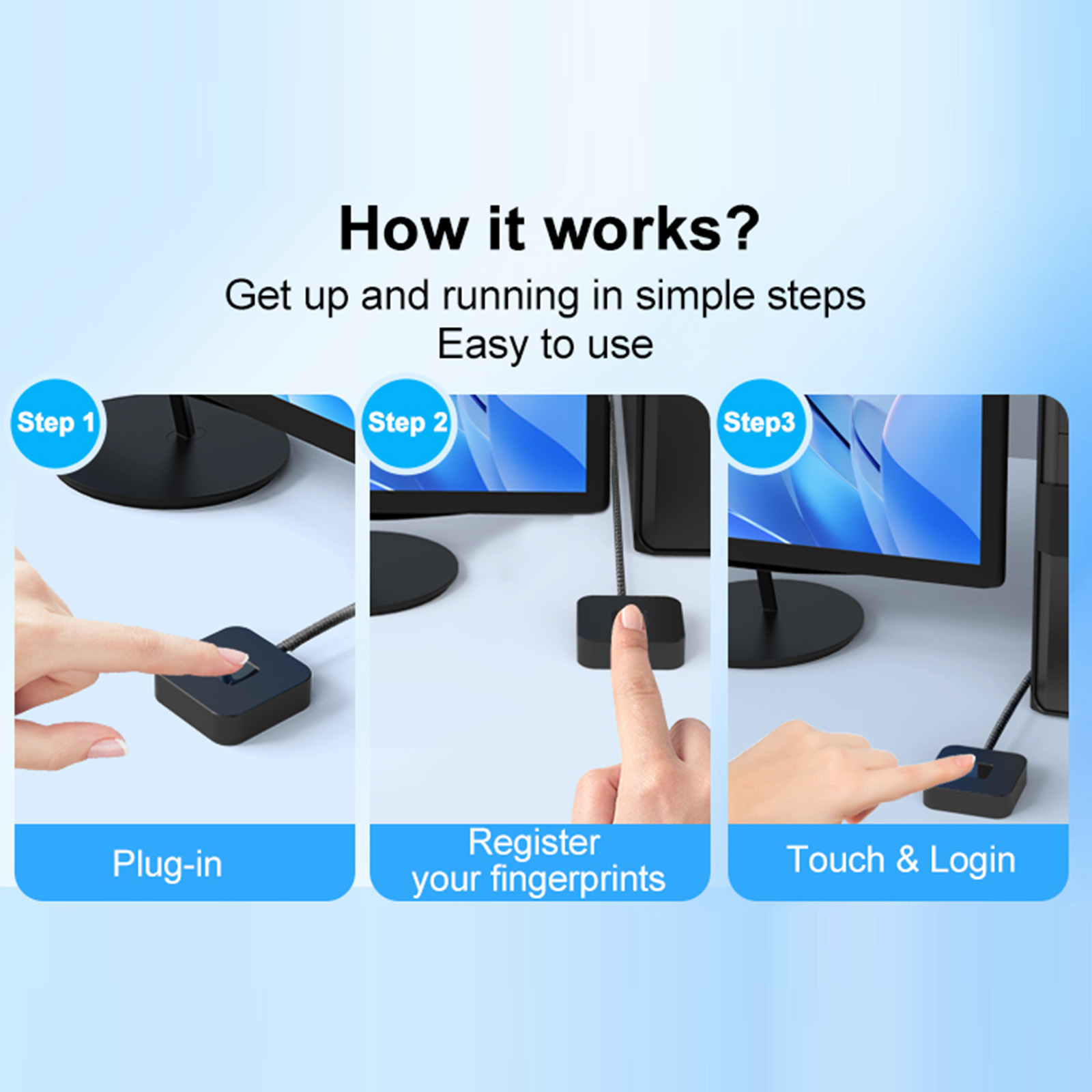 Fingerprint Reader Usb - USB Fingerprint Reader For Windows Hello