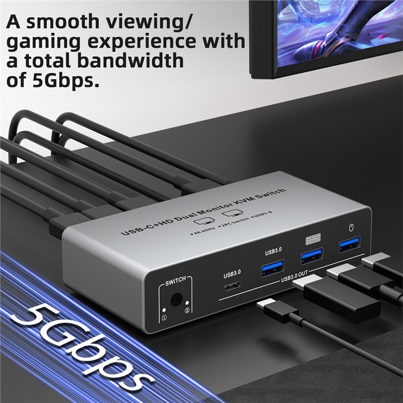-Compatible 4K 60Hz Dual Monit - Kvm Switch Dual Monitor review and price