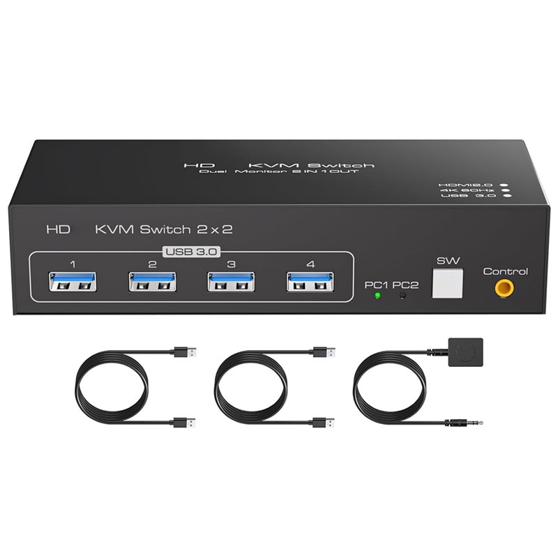 B68C -Compatible KVM Switch 2  - Kvm Switch Dual Monitor review and price