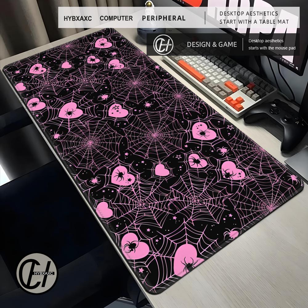 90x40 White or Pink Spiderweb  - Office Desk Tech Accessories review and price