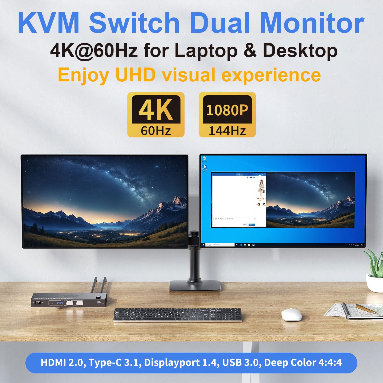USB C KVM Switch 2 Computers 2 - Kvm Switch Dual Monitor review and price
