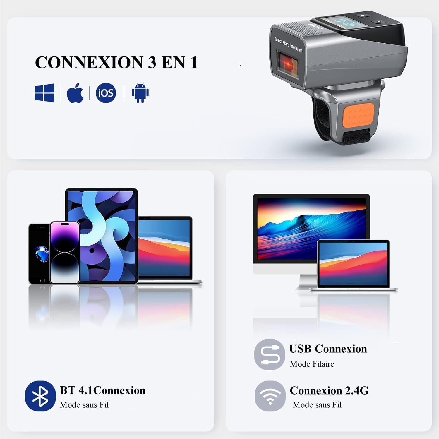 Eyoyo Wearable 1D Barcode Scan - Fingerprint Reader Usb review and price