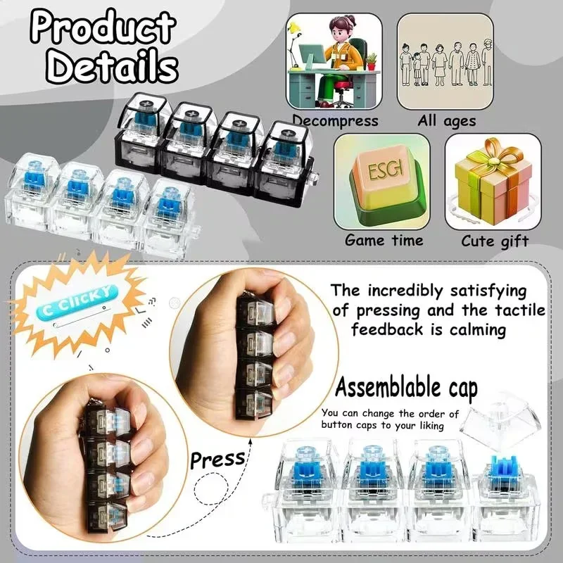 1pcs LED Keyboard Keycap Stres - Office Tech Products review and price